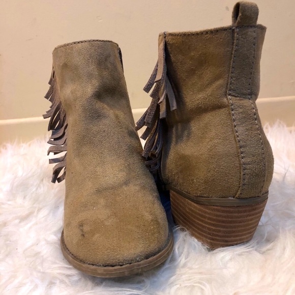 Suede Fringe Ankle Booties - Picture 3 of 4